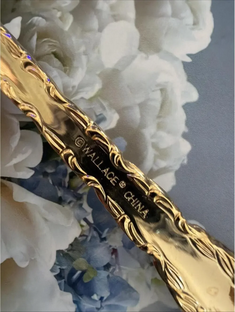 Wallace Silver “Countess” Gold Hostess Serving Set – 2 Pieces